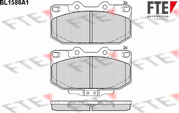 FTE BL1586A1 - Brake Pad Set, disc brake autospares.lv