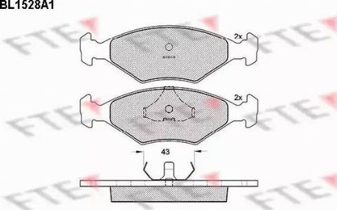 FTE BL1528A1 - Brake Pad Set, disc brake autospares.lv