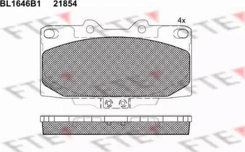 FTE BL1646B1 - Brake Pad Set, disc brake autospares.lv