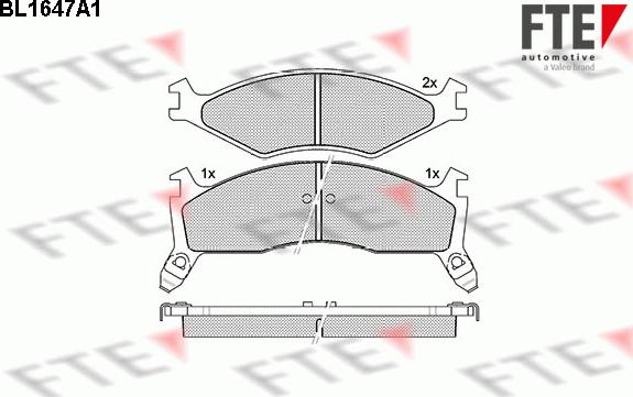 FTE BL1647A1 - Brake Pad Set, disc brake autospares.lv