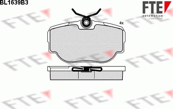 FTE BL1639B3 - Brake Pad Set, disc brake autospares.lv