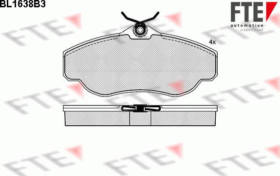 FTE BL1638B3 - Brake Pad Set, disc brake autospares.lv