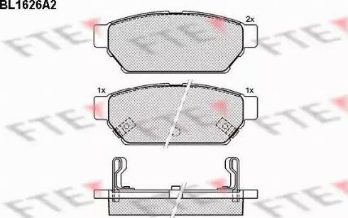 FTE BL1626A2 - Brake Pad Set, disc brake autospares.lv