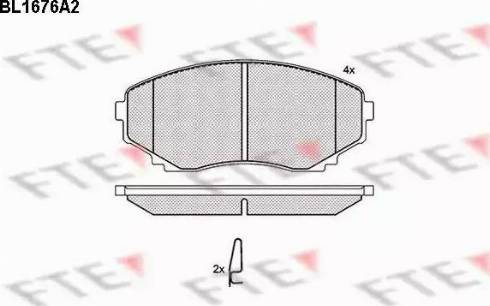 FTE BL1676A2 - Brake Pad Set, disc brake autospares.lv