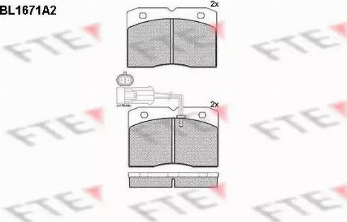 FTE BL1671A2 - Brake Pad Set, disc brake autospares.lv