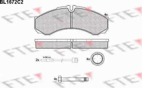 FTE BL1672C2 - Brake Pad Set, disc brake autospares.lv