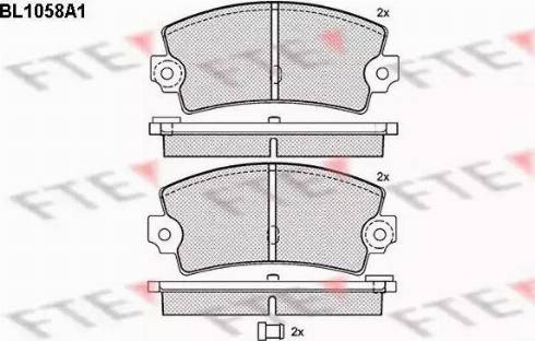 FTE BL1058A1 - Brake Pad Set, disc brake autospares.lv