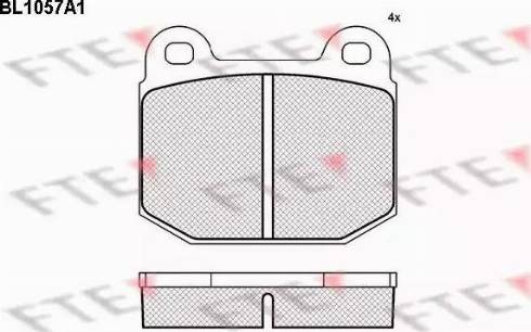 FTE BL1057A1 - Brake Pad Set, disc brake autospares.lv