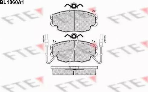 FTE BL1060A1 - Brake Pad Set, disc brake autospares.lv