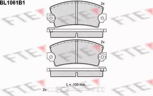 FTE BL1061B1 - Brake Pad Set, disc brake autospares.lv