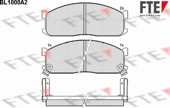 FTE BL1000A2 - Brake Pad Set, disc brake autospares.lv