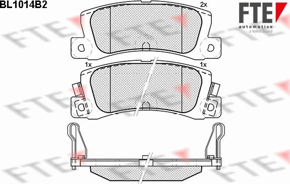 FTE BL1014B2 - Brake Pad Set, disc brake autospares.lv