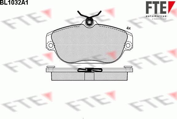 FTE BL1032A1 - Brake Pad Set, disc brake autospares.lv