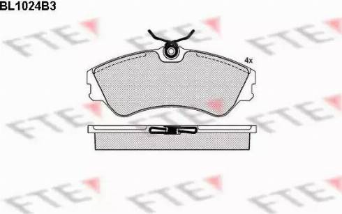 FTE BL1024B3 - Brake Pad Set, disc brake autospares.lv