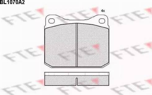 FTE BL1070A2 - Brake Pad Set, disc brake autospares.lv