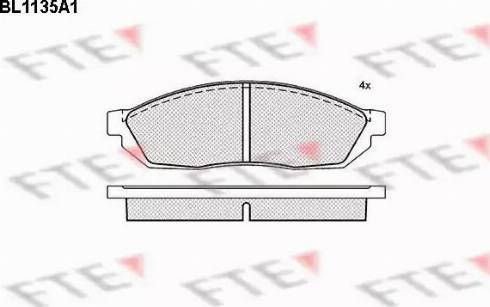 FTE BL1135A1 - Brake Pad Set, disc brake autospares.lv