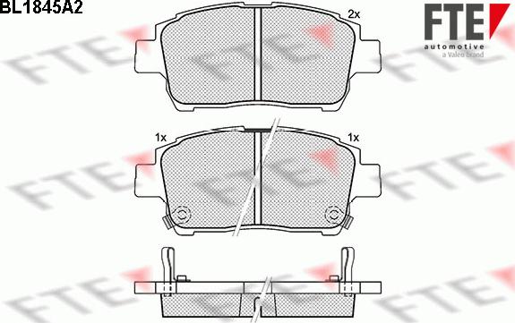 FTE BL1845A2 - Brake Pad Set, disc brake autospares.lv