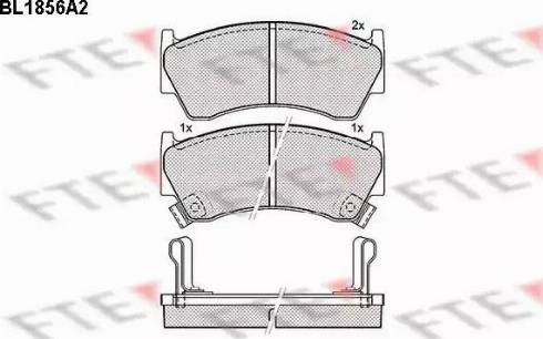 FTE BL1856A2 - Brake Pad Set, disc brake autospares.lv