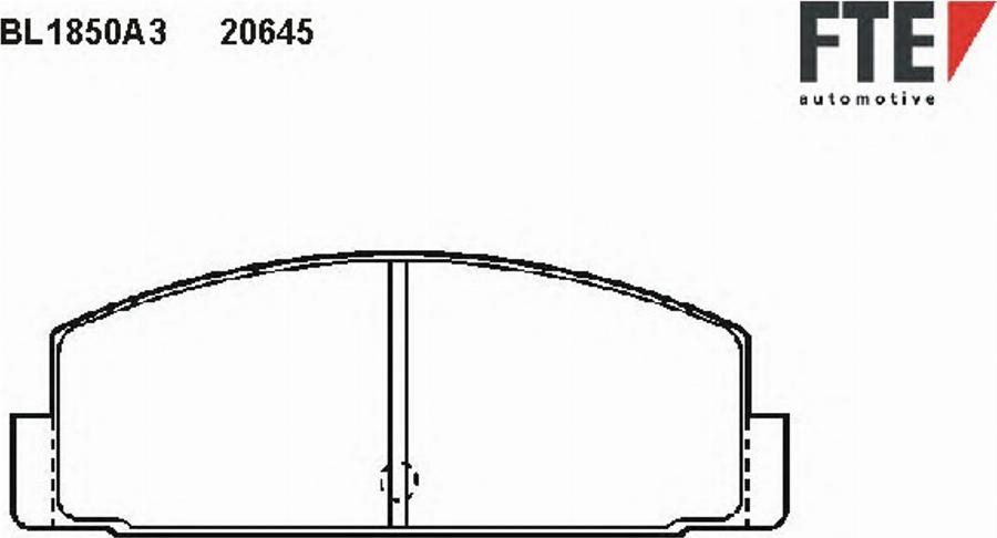 FTE BL1850A3 - Brake Pad Set, disc brake autospares.lv