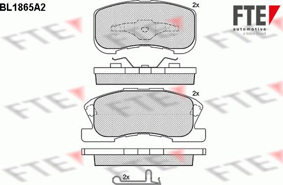 FTE BL1865A2 - Brake Pad Set, disc brake autospares.lv