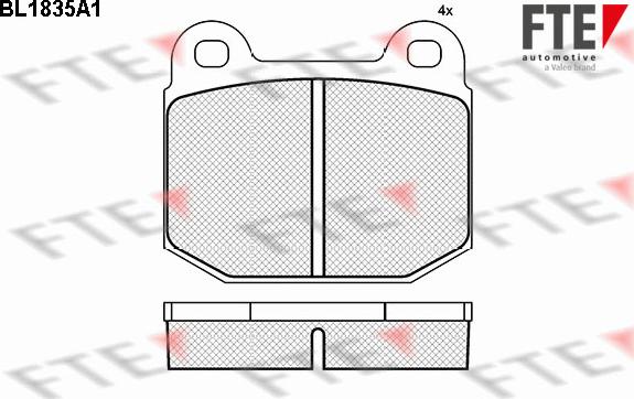 FTE BL1835A1 - Brake Pad Set, disc brake autospares.lv