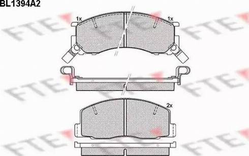 FTE BL1394A2 - Brake Pad Set, disc brake autospares.lv