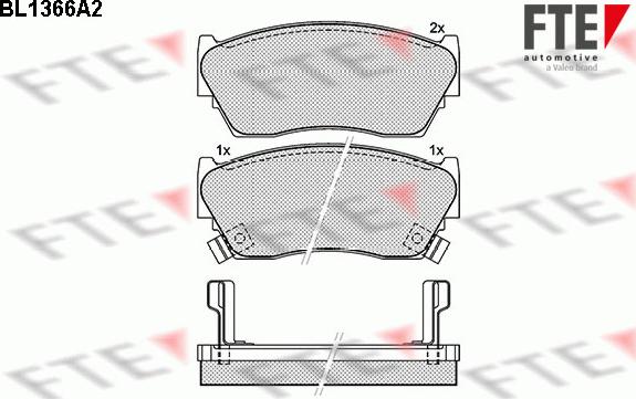 FTE BL1366A2 - Brake Pad Set, disc brake autospares.lv