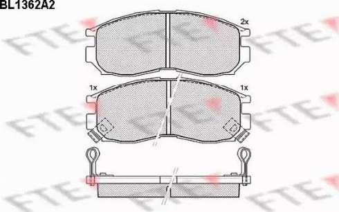 FTE BL1362A2 - Brake Pad Set, disc brake autospares.lv