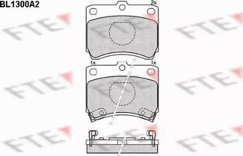 FTE BL1300A2 - Brake Pad Set, disc brake autospares.lv