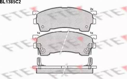 FTE BL1385C2 - Brake Pad Set, disc brake autospares.lv