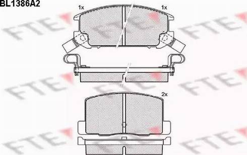 FTE BL1386A2 - Brake Pad Set, disc brake autospares.lv