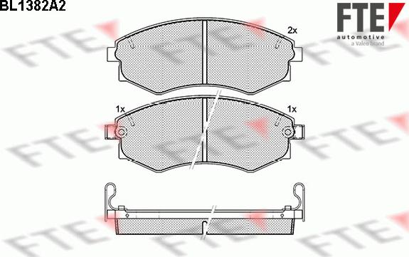 FTE BL1382A2 - Brake Pad Set, disc brake autospares.lv