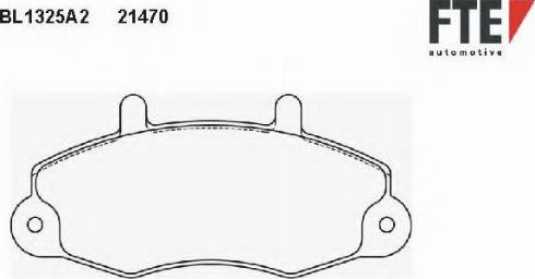 FTE BL1325A2 - Brake Pad Set, disc brake autospares.lv