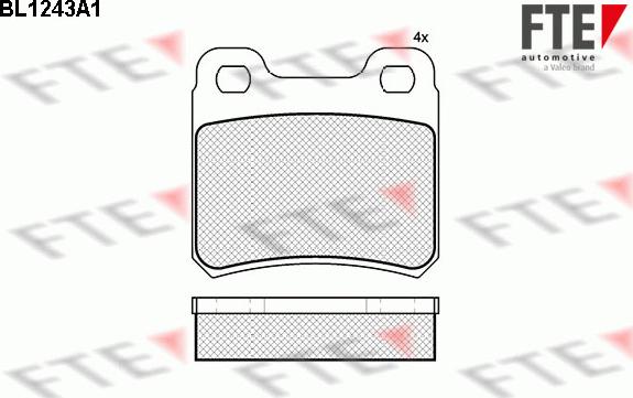 FTE BL1243A1 - Brake Pad Set, disc brake autospares.lv