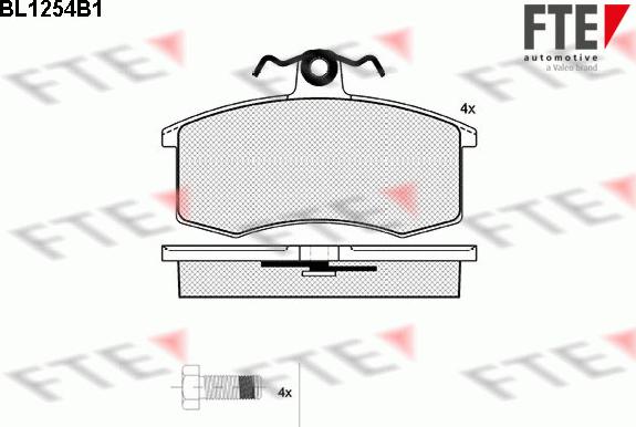 FTE BL1254B1 - Brake Pad Set, disc brake autospares.lv