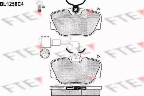 FTE BL1256C4 - Brake Pad Set, disc brake autospares.lv