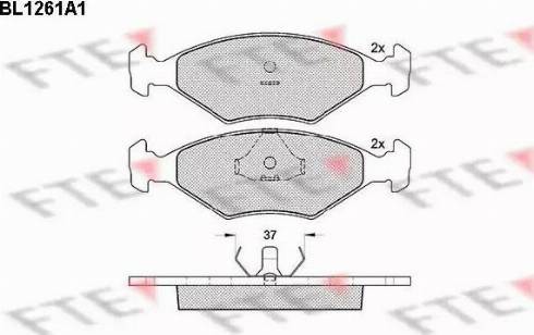 FTE BL1261A1 - Brake Pad Set, disc brake autospares.lv