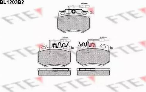 FTE BL1203B2 - Brake Pad Set, disc brake autospares.lv