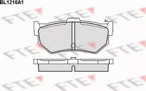 FTE BL1216A1 - Brake Pad Set, disc brake autospares.lv