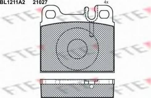 FTE BL1211A2 - Brake Pad Set, disc brake autospares.lv