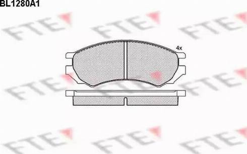 FTE BL1280A1 - Brake Pad Set, disc brake autospares.lv