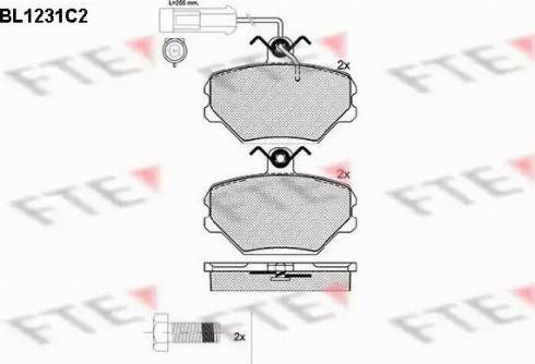 FTE BL1231C2 - Brake Pad Set, disc brake autospares.lv