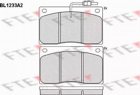 FTE BL1233A2 - Brake Pad Set, disc brake autospares.lv