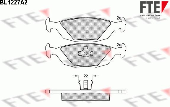 FTE BL1227A2 - Brake Pad Set, disc brake autospares.lv