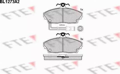 FTE BL1273A2 - Brake Pad Set, disc brake autospares.lv