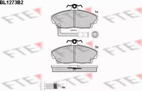 FTE BL1273B2 - Brake Pad Set, disc brake autospares.lv