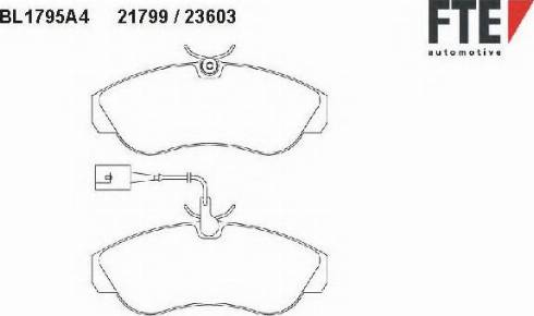 FTE BL1795A4 - Brake Pad Set, disc brake autospares.lv