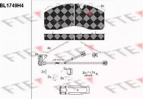 FTE BL1749H4 - Brake Pad Set, disc brake autospares.lv