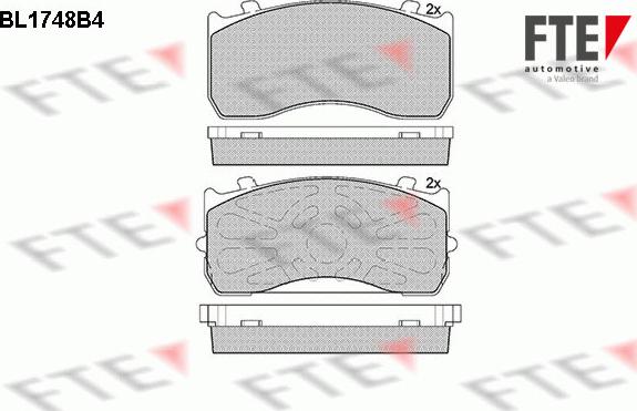 FTE BL1748B4 - Brake Pad Set, disc brake autospares.lv