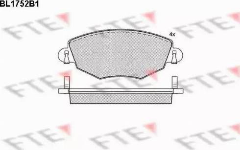 FTE BL1752B1 - Brake Pad Set, disc brake autospares.lv